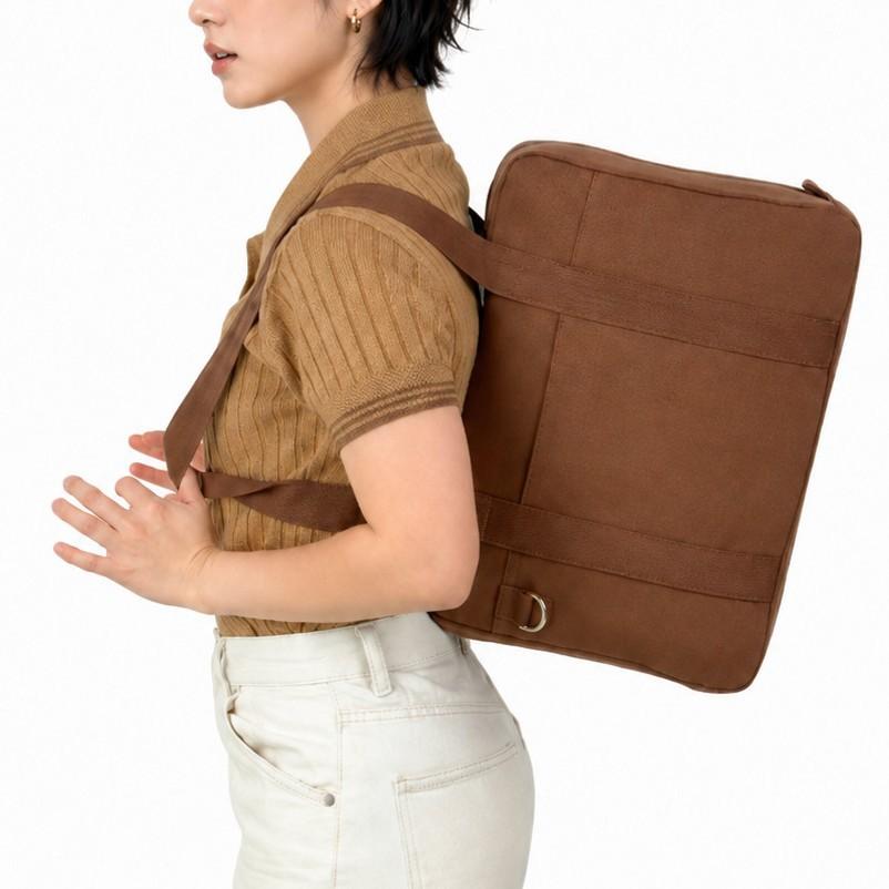 Large Capacity Women’s Laptop Shoulder Bag - Multi-Compartment Travel Tote