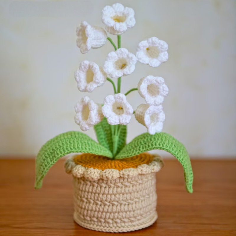 Romantic LED Crocheted Lily of the Valley – Glowing Knit Flower for Valentine’s Day - Bestchristmasgifts