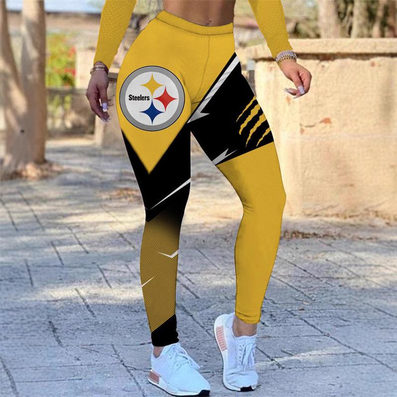 Women's Hip-Lifting Yoga Pants Sexy Fitness Leggings for Football Fans
