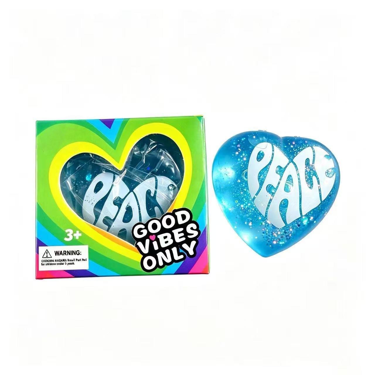 Maltose Glitter Powder Love Pinch to Decompress and Slow Rebound Toy to Vent and Decompress, Pinch and Pinch Sparkling Soft Little Love Heart