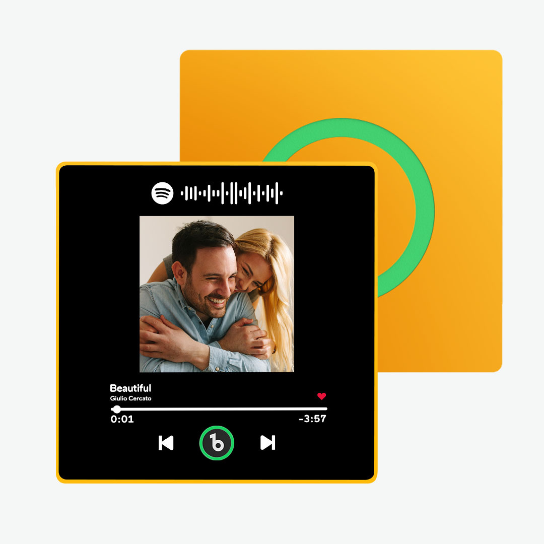 Custom Music Fridge Magnet with Colorful Frame Personalized Spotify and Photo Fridge Magnet That Can Be Played Song - Fridgebeats