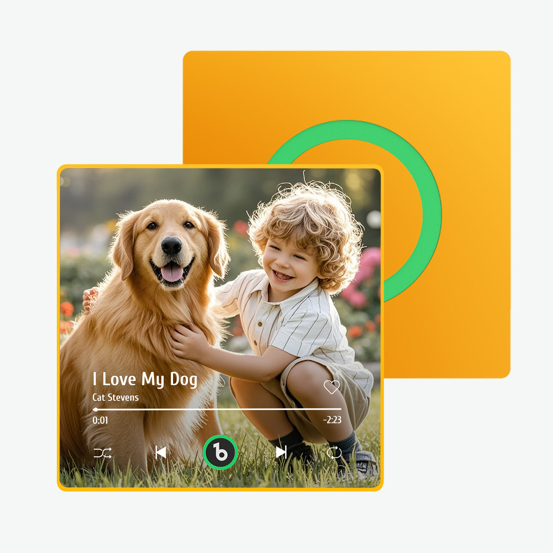 Custom Music And Photo Fridge Magnet Supports Bluetooth Connectivity