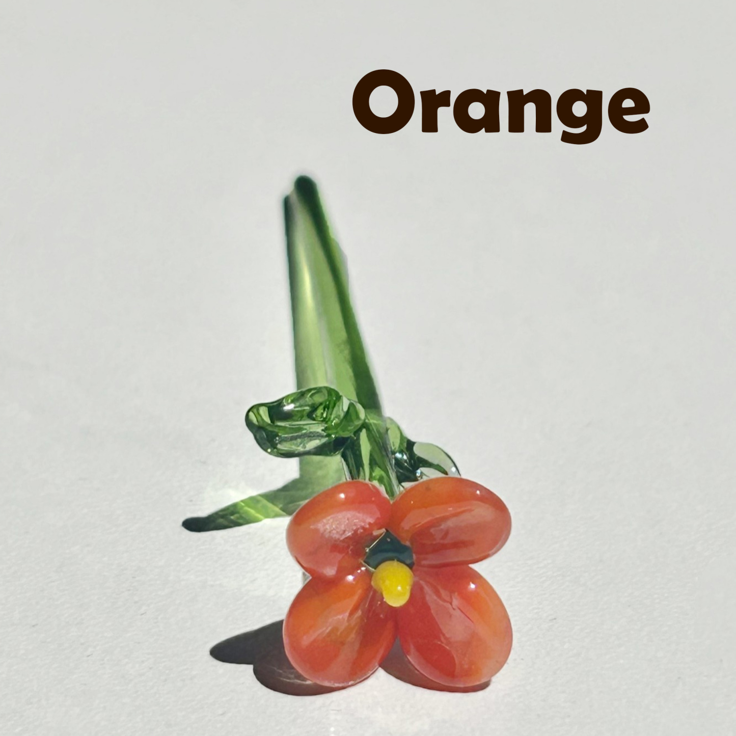 Glass Flower Bouquet - Mini Flower Figurine, Glass Artwork Table Centerpiece, Birth Flower Sculpture, Home Decor Gift for Mom & Friends