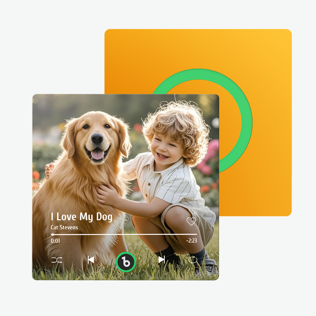 Custom Music And Photo Fridge Magnet Supports Bluetooth Connectivity