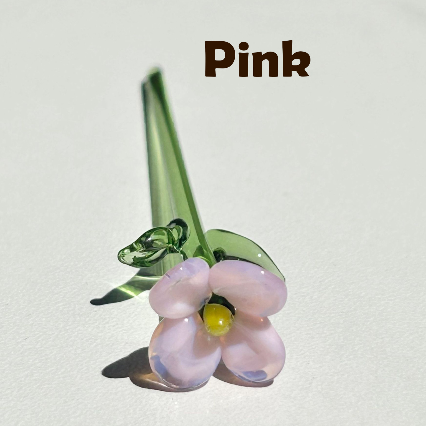 Glass Flower Bouquet - Mini Flower Figurine, Glass Artwork Table Centerpiece, Birth Flower Sculpture, Home Decor Gift for Mom & Friends