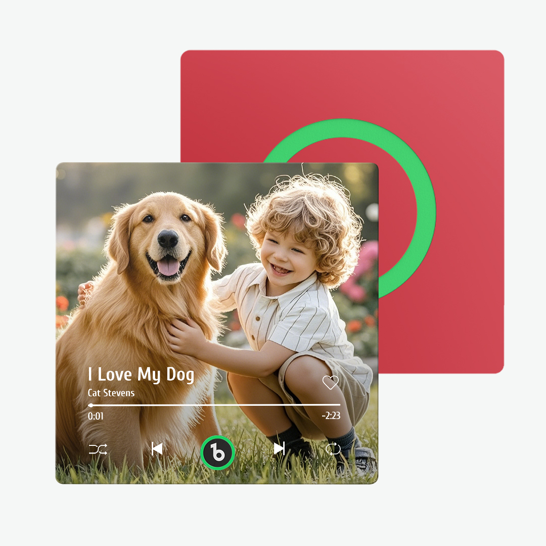 Custom Music And Photo Fridge Magnet Supports Bluetooth Connectivity