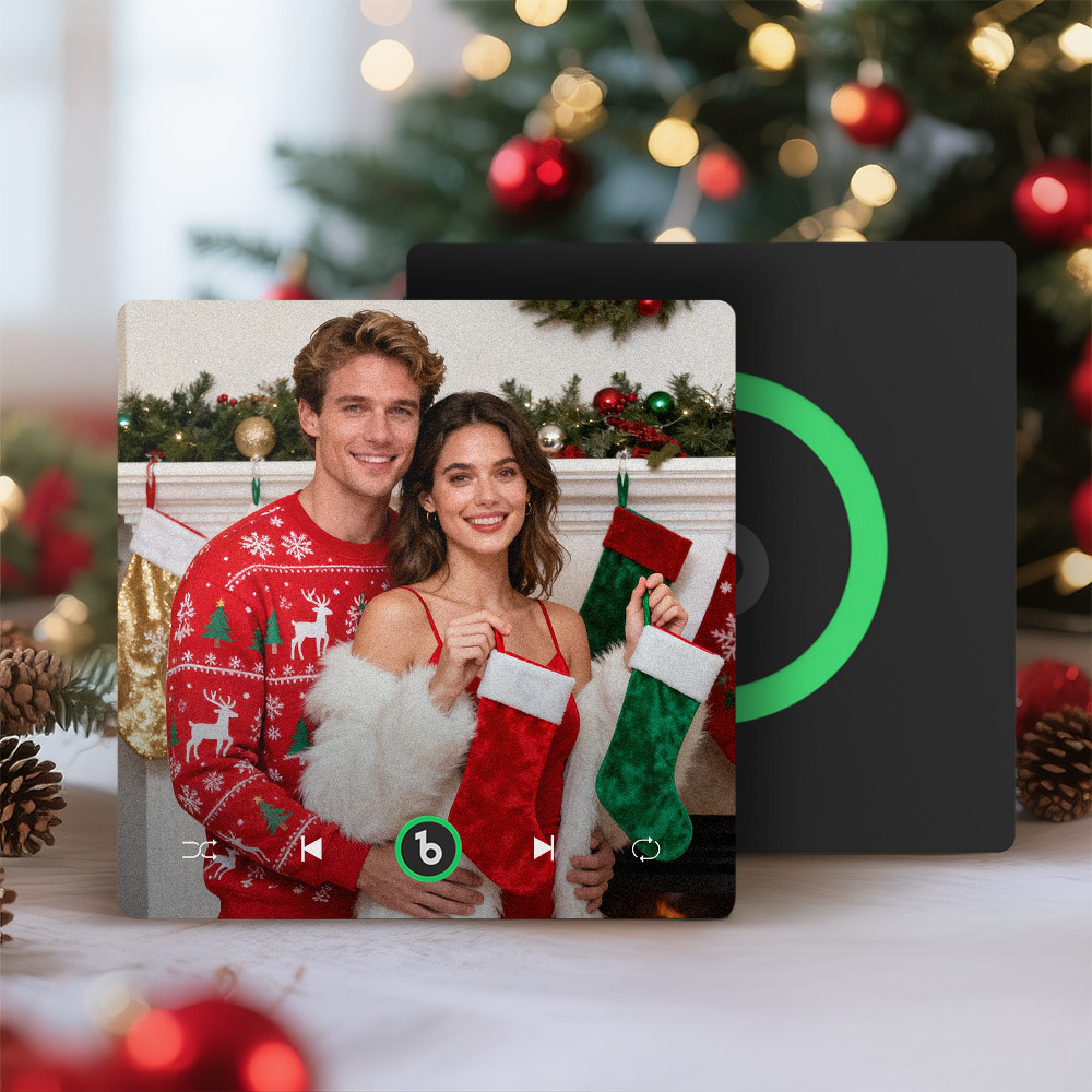 Custom Music & Photo Fridge Magnet Supports Bluetooth Connectivity Custom Music Fridge Magnet Couple Gift  Singing Refrigerator Magnet Christmas Gift for Him - Bestchristmasgifts