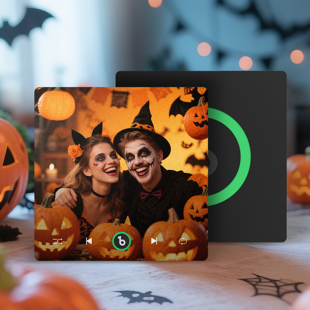 Custom Music & Photo Fridge Magnet Supports Bluetooth Connectivity Custom Music Fridge Magnet Couple Gift  Singing Refrigerator Magnet Halloween Gift for Him - Bestchristmasgifts
