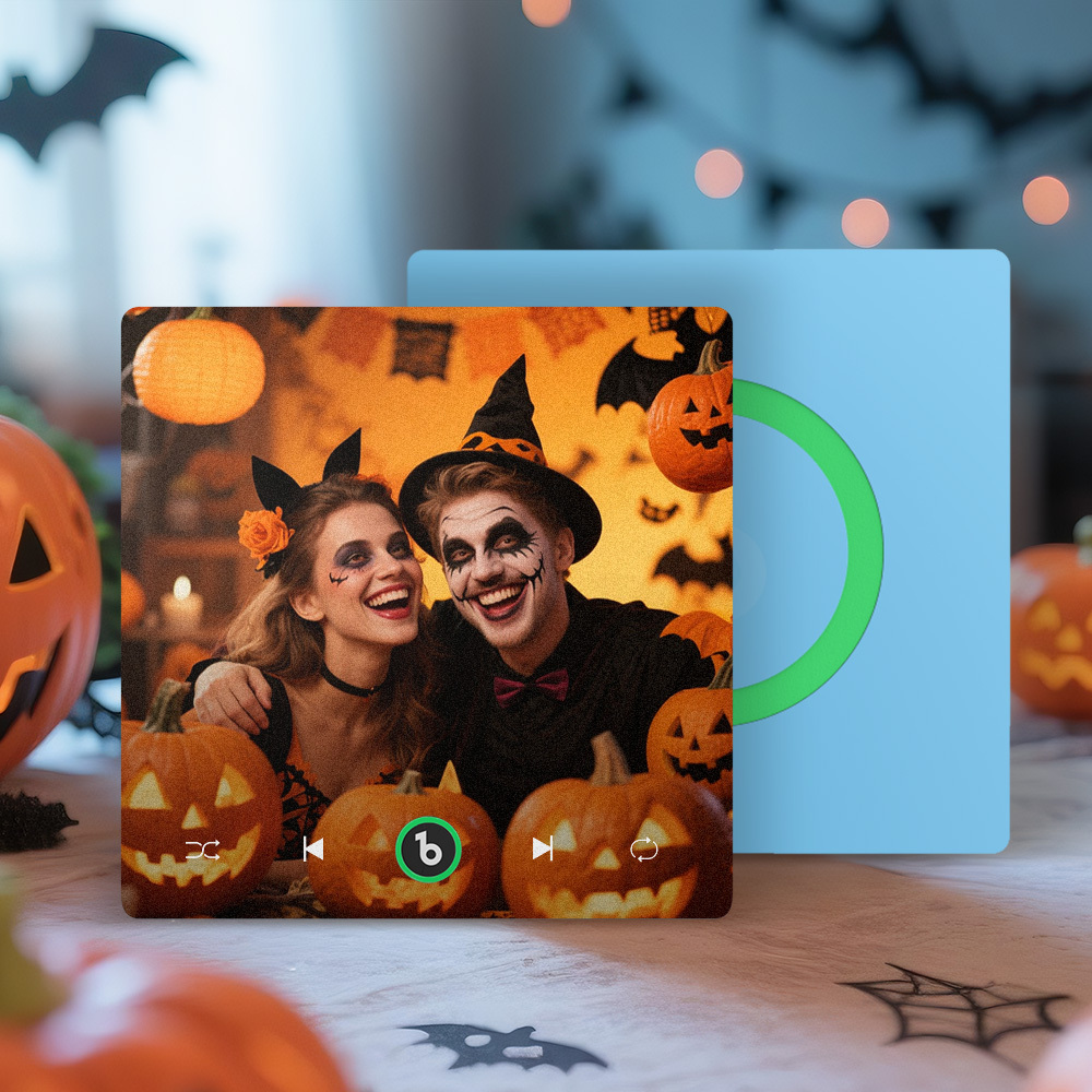 Custom Music & Photo Fridge Magnet Supports Bluetooth Connectivity Custom Music Fridge Magnet Couple Gift  Singing Refrigerator Magnet Halloween Gift for Him - Bestchristmasgifts