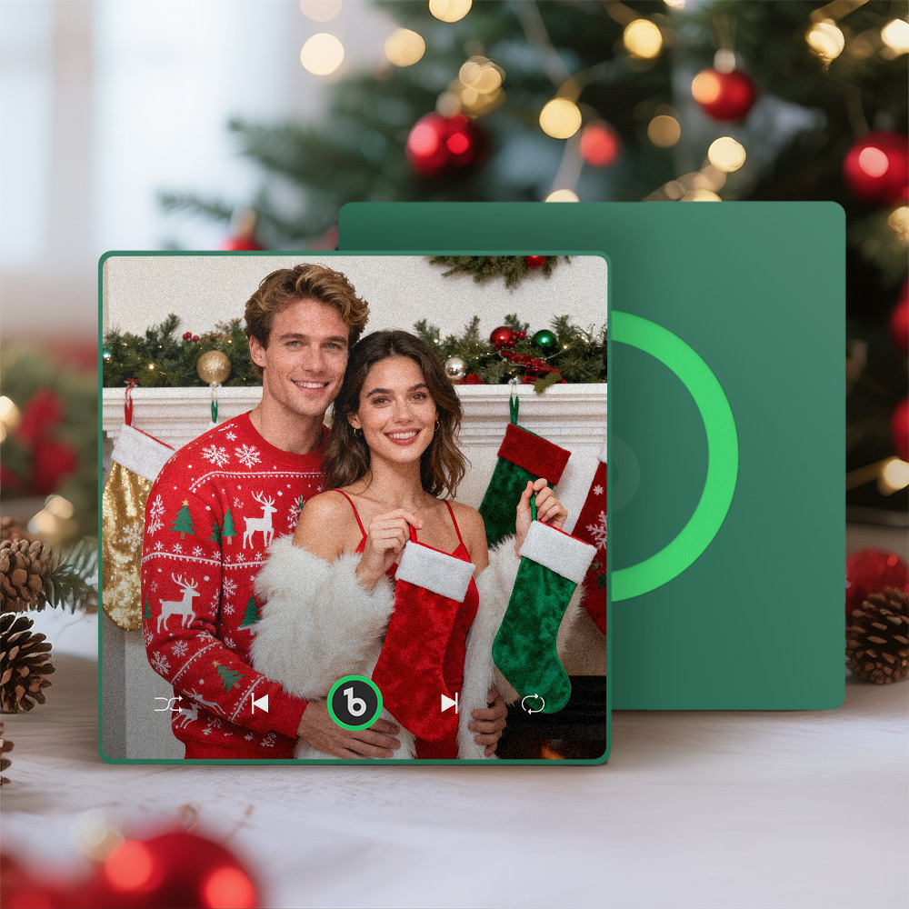 Custom Music Photo Fridge Magnet Personalized Photo Music Fridge Magnet Christmas Gift for Lover