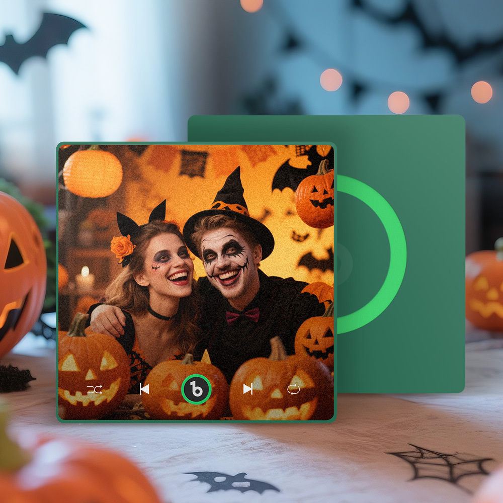 Custom Music & Photo Fridge Magnet Supports Bluetooth Connectivity Custom Music Fridge Magnet Couple Gift  Singing Refrigerator Magnet Halloween Gift for Him - Bestchristmasgifts