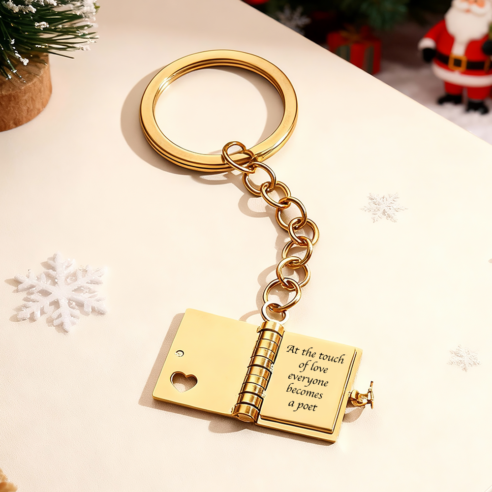 Personalized My Little Star Book Necklace – A Letter to My Daughter in a Locket, Adjustable Pendant with Message Inside, Meaningful Christmas Jewelry Gift