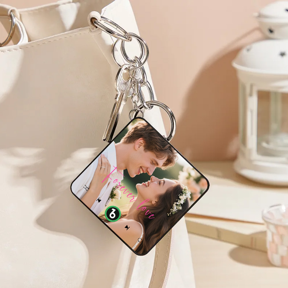 Custom Music Mini Fridge Magnet Keychain Gifts for Her Personalized Photo Gifts for Couple Unique Gift for Anniversary Gift - Bestchristmasgifts