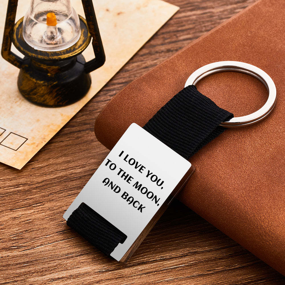 Custom Engraved Spotify Code Keychain Scannable Music Plaque Key Chain for Him - customphotokeychain