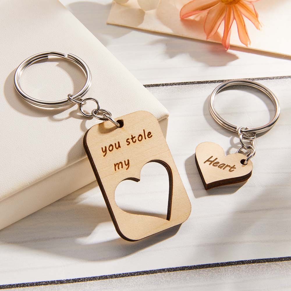 Custom Engraved Keychains Heart-shaped Creative Love Gifts - Bestchristmasgifts
