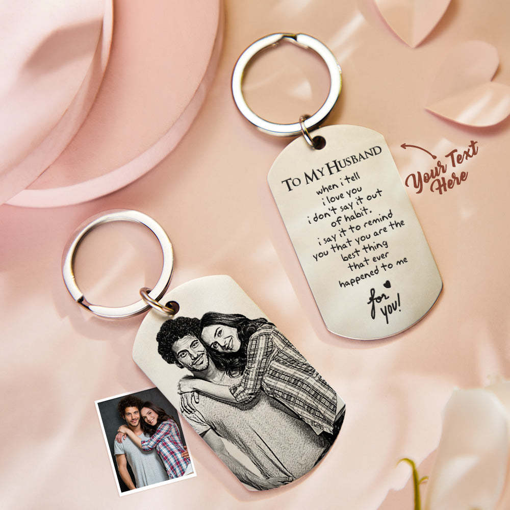 To My Love/Husband Photo Keychain Gift for Your Love - Bestchristmasgifts