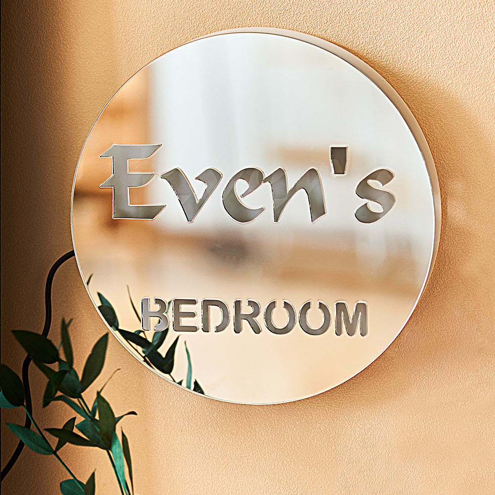 Custom Engraved Night Light Mirror Colorful Creative Bedroom Gifts - photomoonlamp