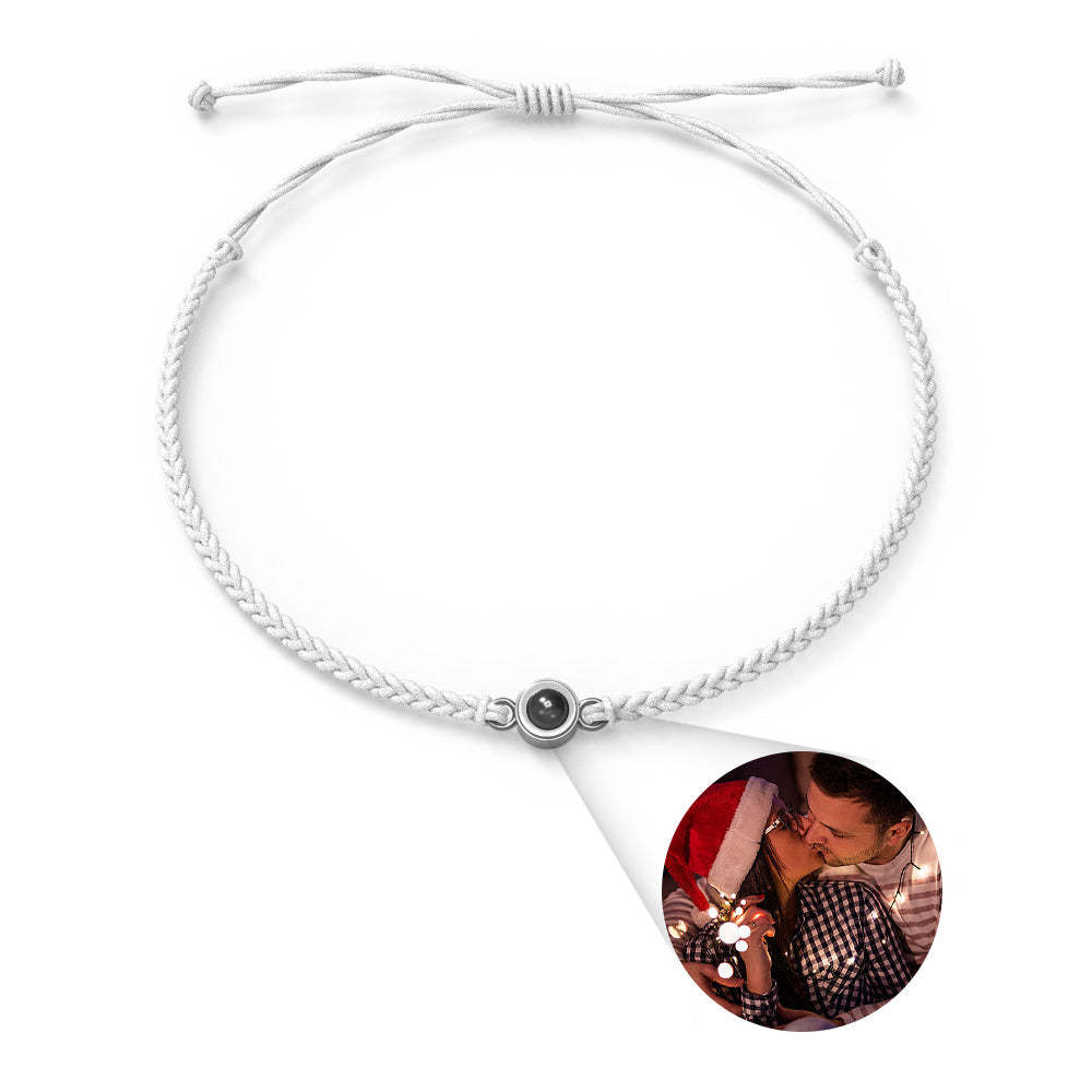 Custom Projection Photo Circle Bracelet, Personalized Picture Inside Jewelry, Custom Christmas Gifts - SantaSocks