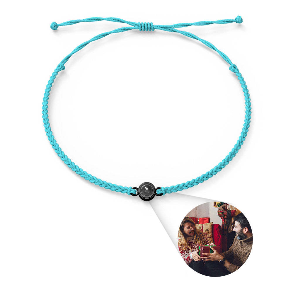 Custom Projection Photo Circle Bracelet, Personalized Picture Inside Jewelry, Custom Christmas Gifts - SantaSocks