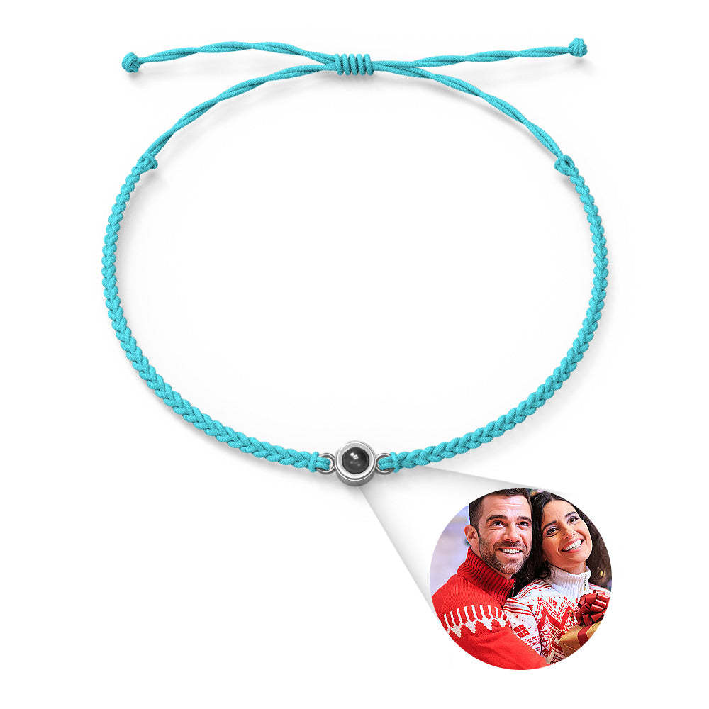 Custom Projection Photo Circle Bracelet, Personalized Picture Inside Jewelry, Custom Christmas Gifts - SantaSocks