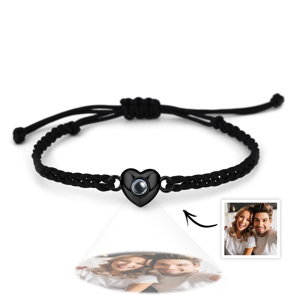 Personalized Picture Projection Bracelet with Heart Shaped Exquisite and Stylish Gift for Her - SantaSocks