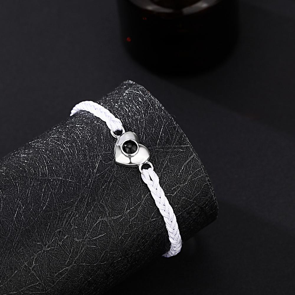 Personalized Picture Projection Bracelet with Heart Shaped Exquisite and Stylish Gift for Her - SantaSocks
