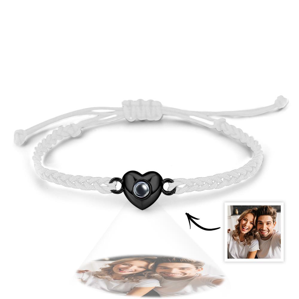 Personalized Picture Projection Bracelet with Heart Shaped Exquisite and Stylish Gift for Her - SantaSocks
