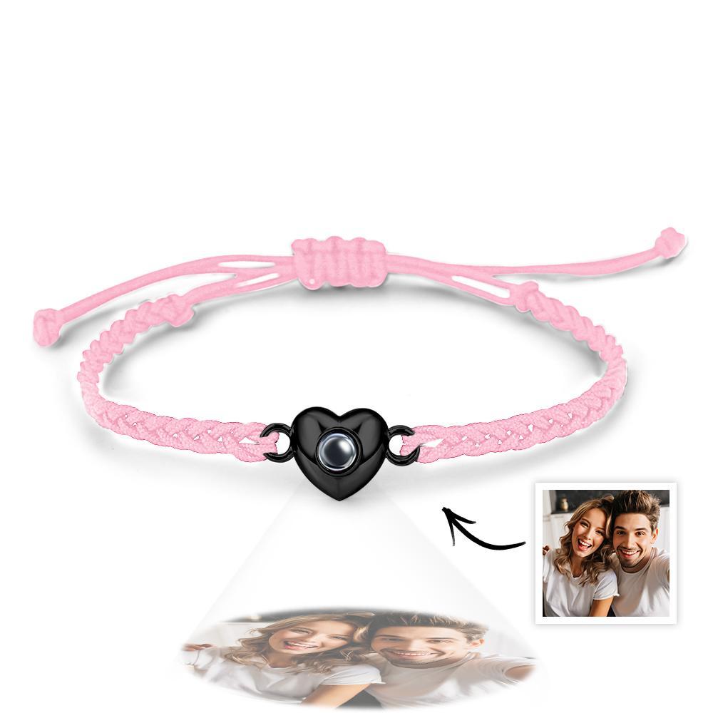 Personalized Picture Projection Bracelet with Heart Shaped Exquisite and Stylish Gift for Her - SantaSocks