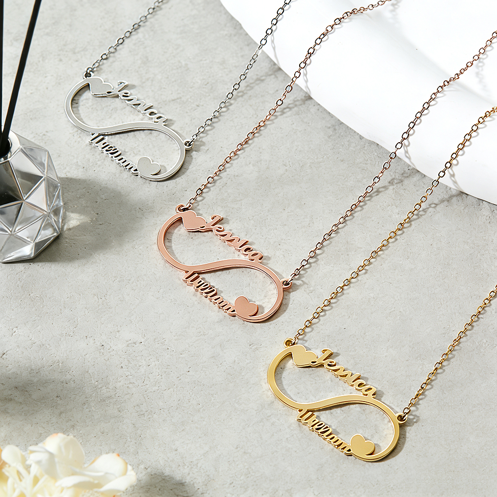 Personalized Name Necklace Custom Infinity Name Necklace Gift for Her