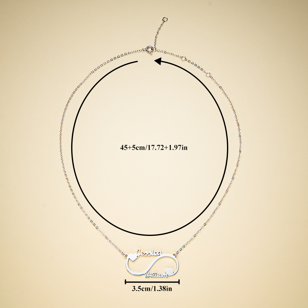 Personalized Name Necklace Custom Infinity Name Necklace Gift for Her