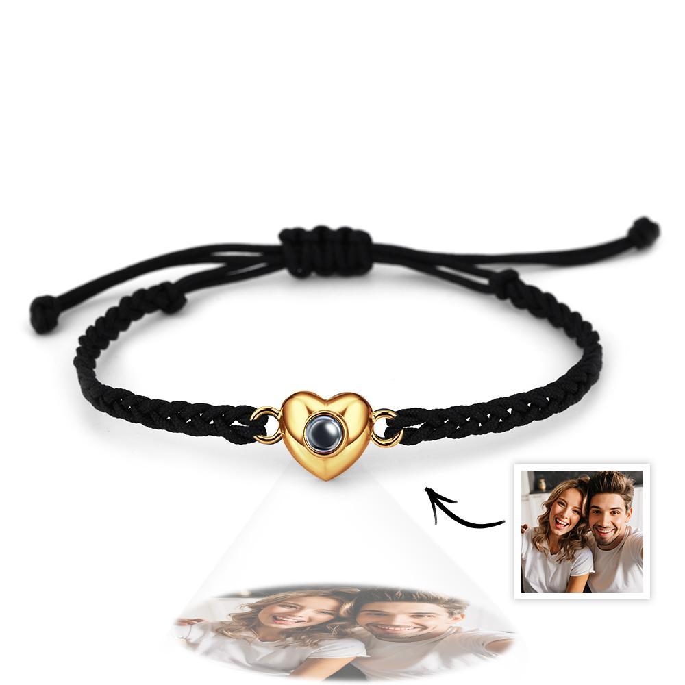 Personalized Picture Projection Bracelet with Heart Shaped Exquisite and Stylish Gift for Her - SantaSocks