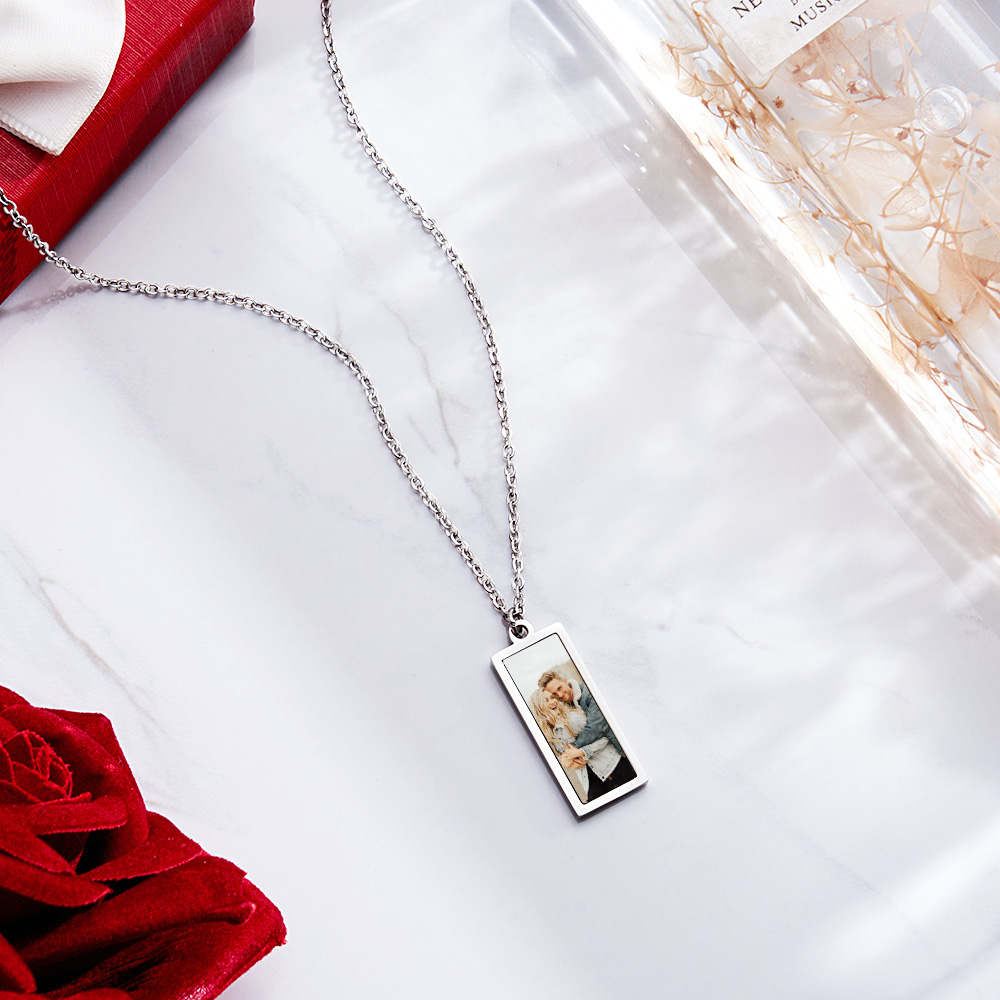Personalized Photo Temperature-Sensitivel Color-Changing Necklace Photo Gift for Lover - Bestchristmasgifts