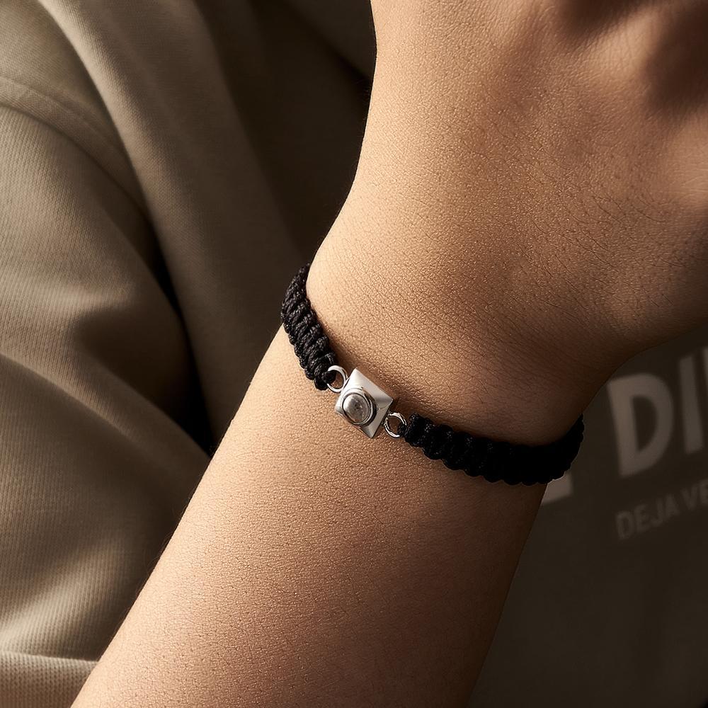 Custom Projection Bracelet Weave Fashion Gift for Men - SantaSocks