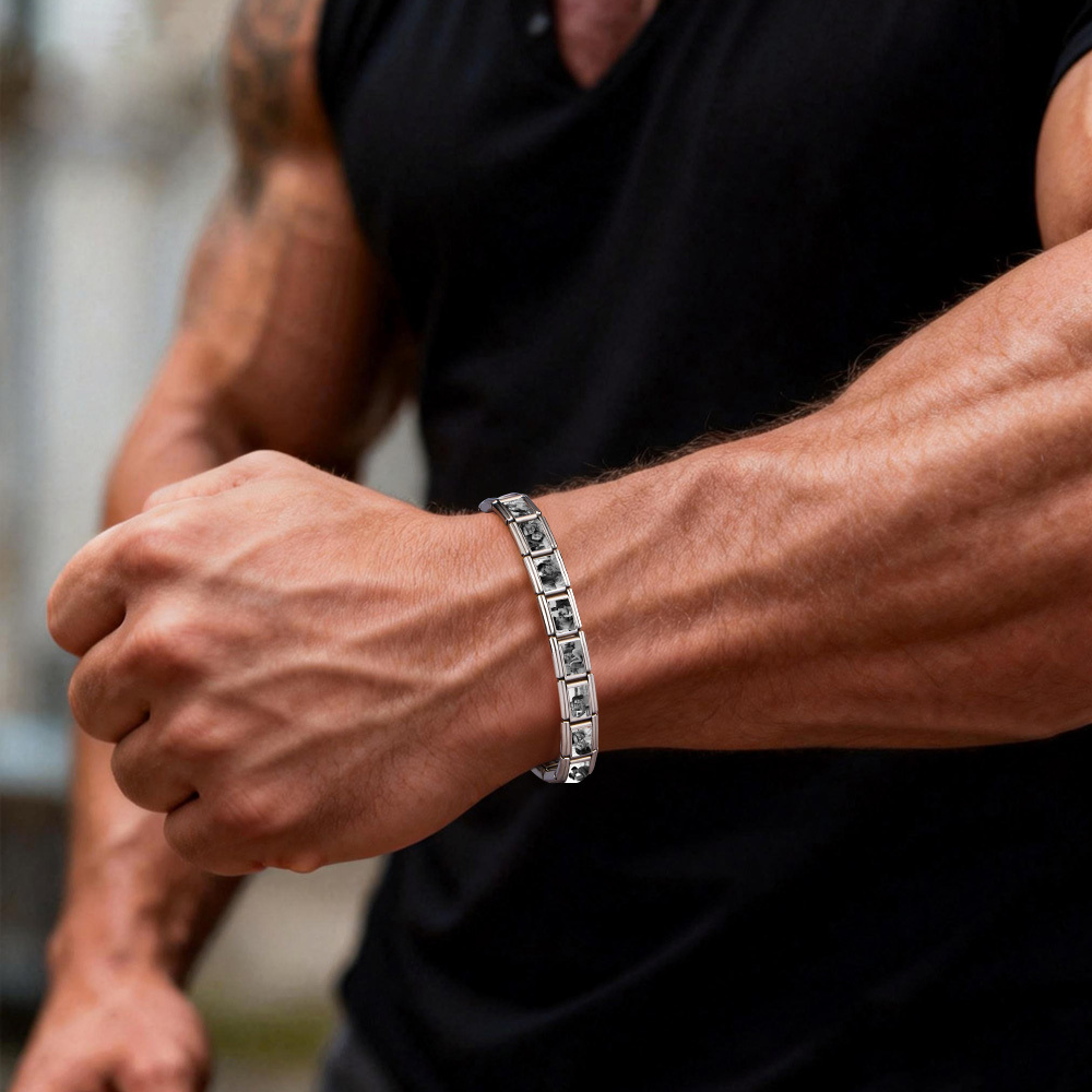 Custom Photo Italian Charm Bracelet Personalized Y2K Stainless Steel Jewelry Gifts for Lover