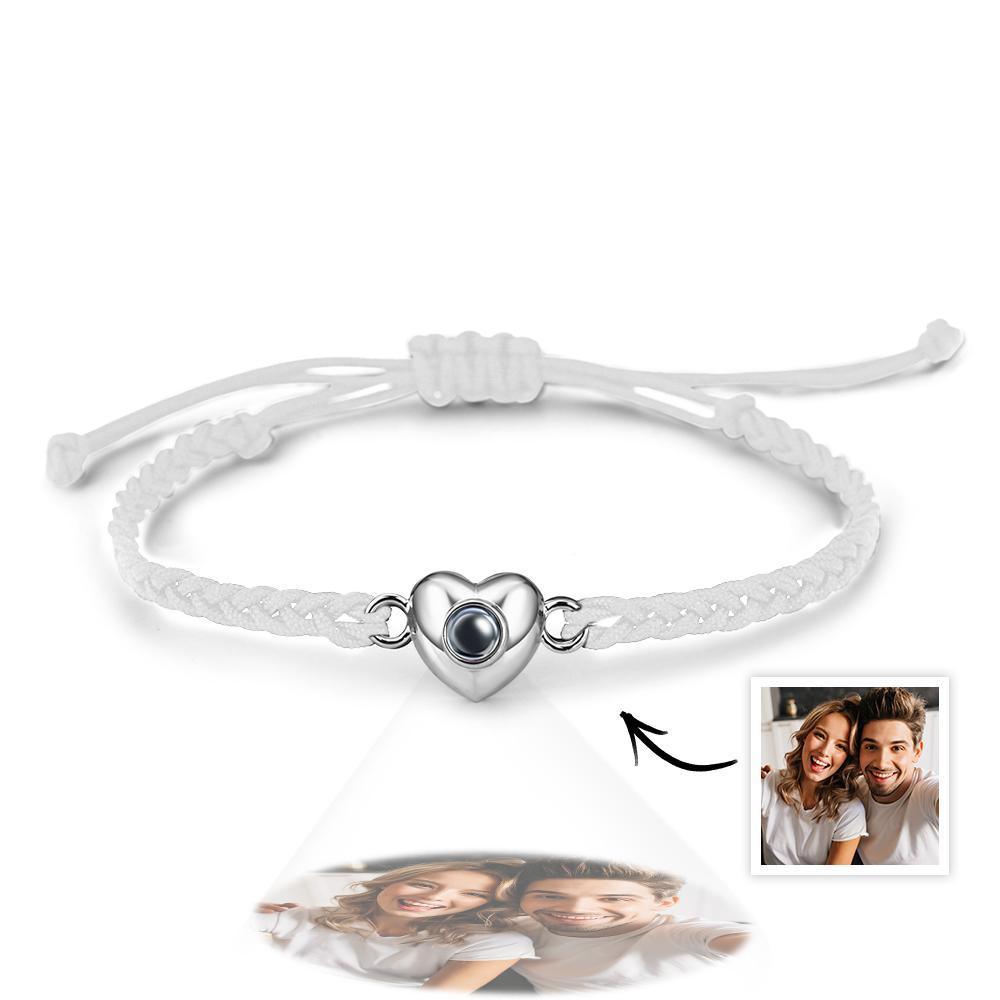 Personalized Picture Projection Bracelet with Heart Shaped Exquisite and Stylish Gift for Her - SantaSocks