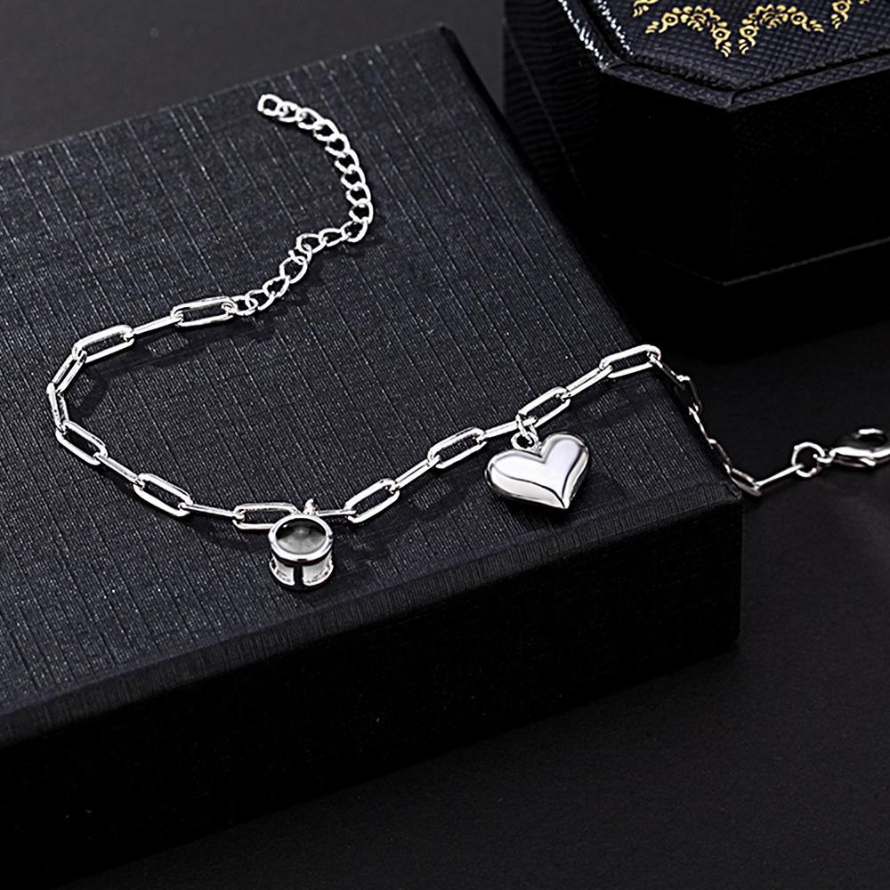 Personalized Photo Projection Bracelet with Heart Creative Gift - SantaSocks
