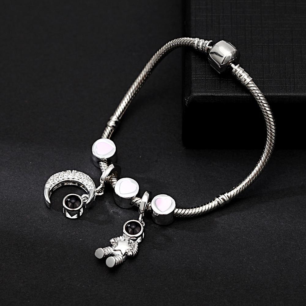 Personalized Picture Projection Bracelet with Mini Ornaments Creative Gift for Favourite Person - SantaSocks