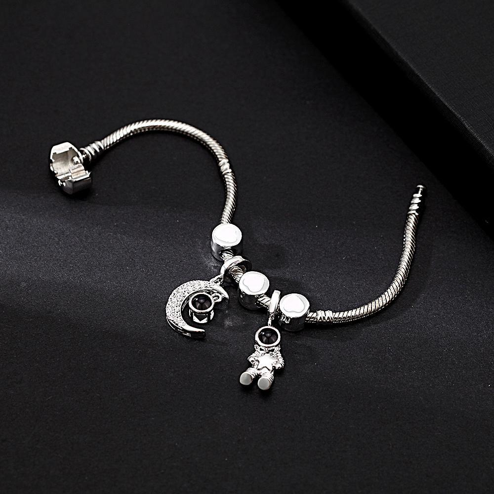 Personalized Picture Projection Bracelet with Mini Ornaments Creative Gift for Favourite Person - SantaSocks