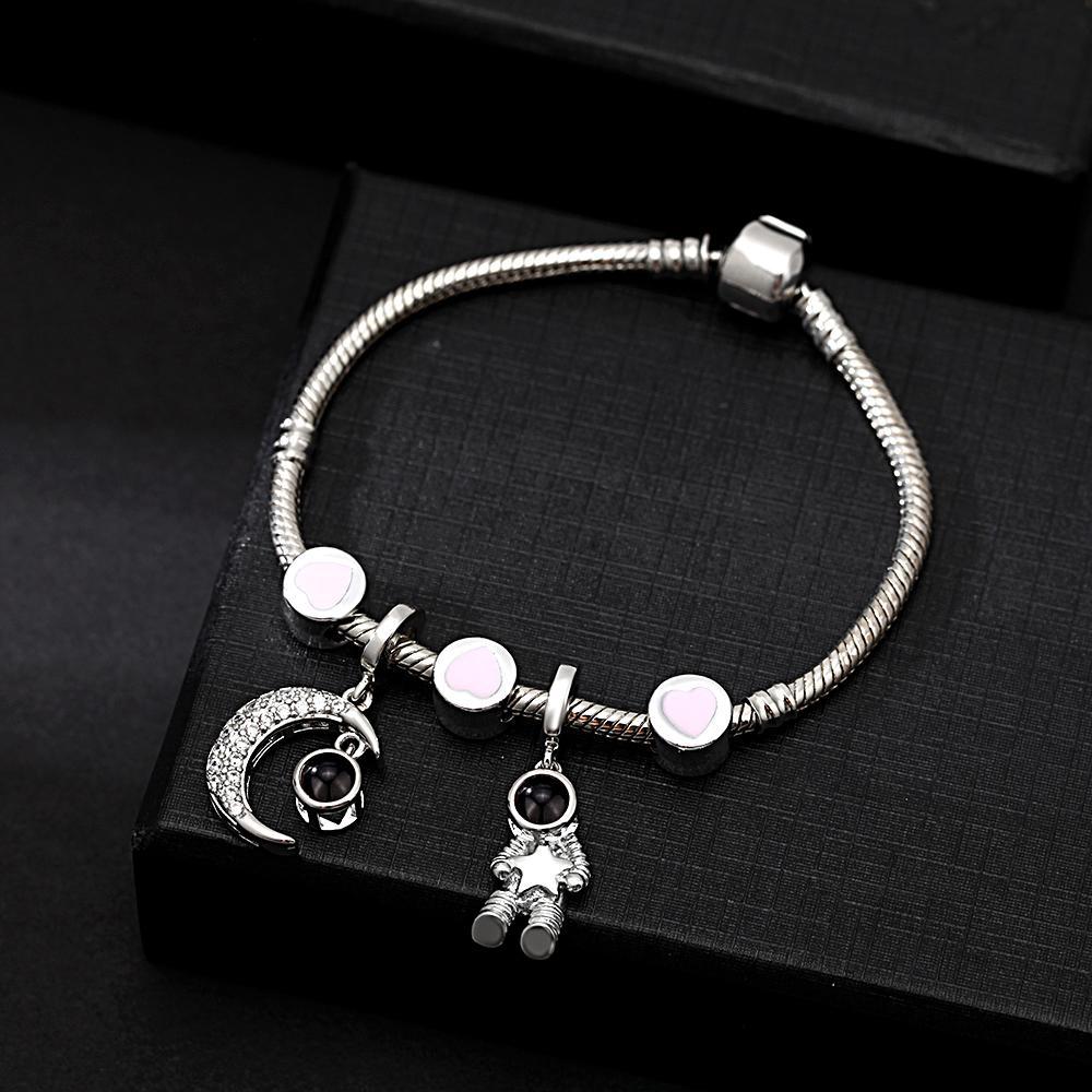 Personalized Picture Projection Bracelet with Mini Ornaments Creative Gift for Favourite Person - SantaSocks
