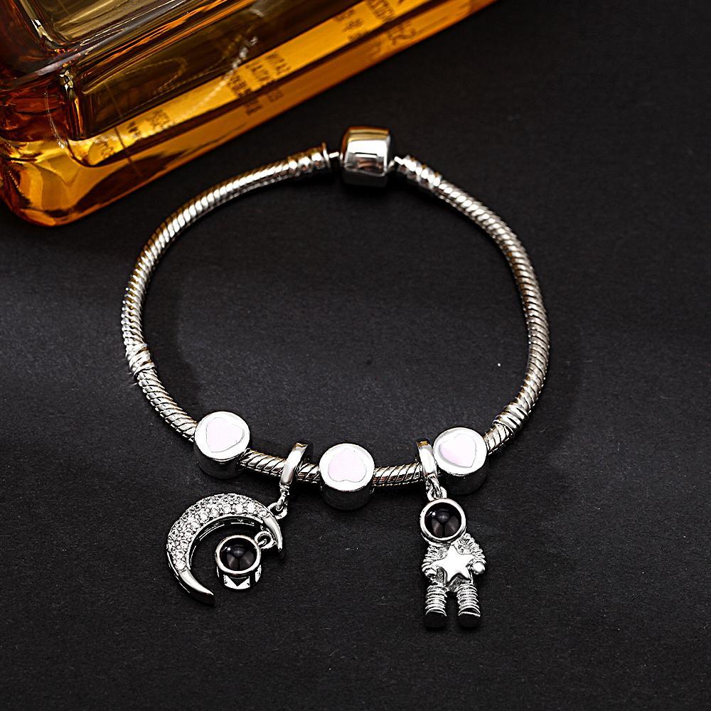 Personalized Picture Projection Bracelet with Mini Ornaments Creative Gift for Favourite Person - SantaSocks