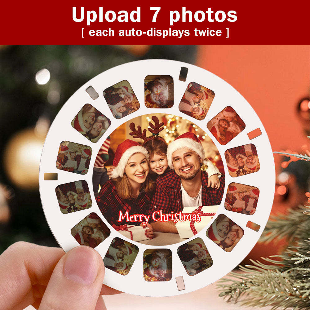 Custom 3D Viewfinder and Reel Personalized Christmas Gift with your own photos Text and Photo Viewer Multiple Films Available Red Viewfinder - Bestchristmasgifts