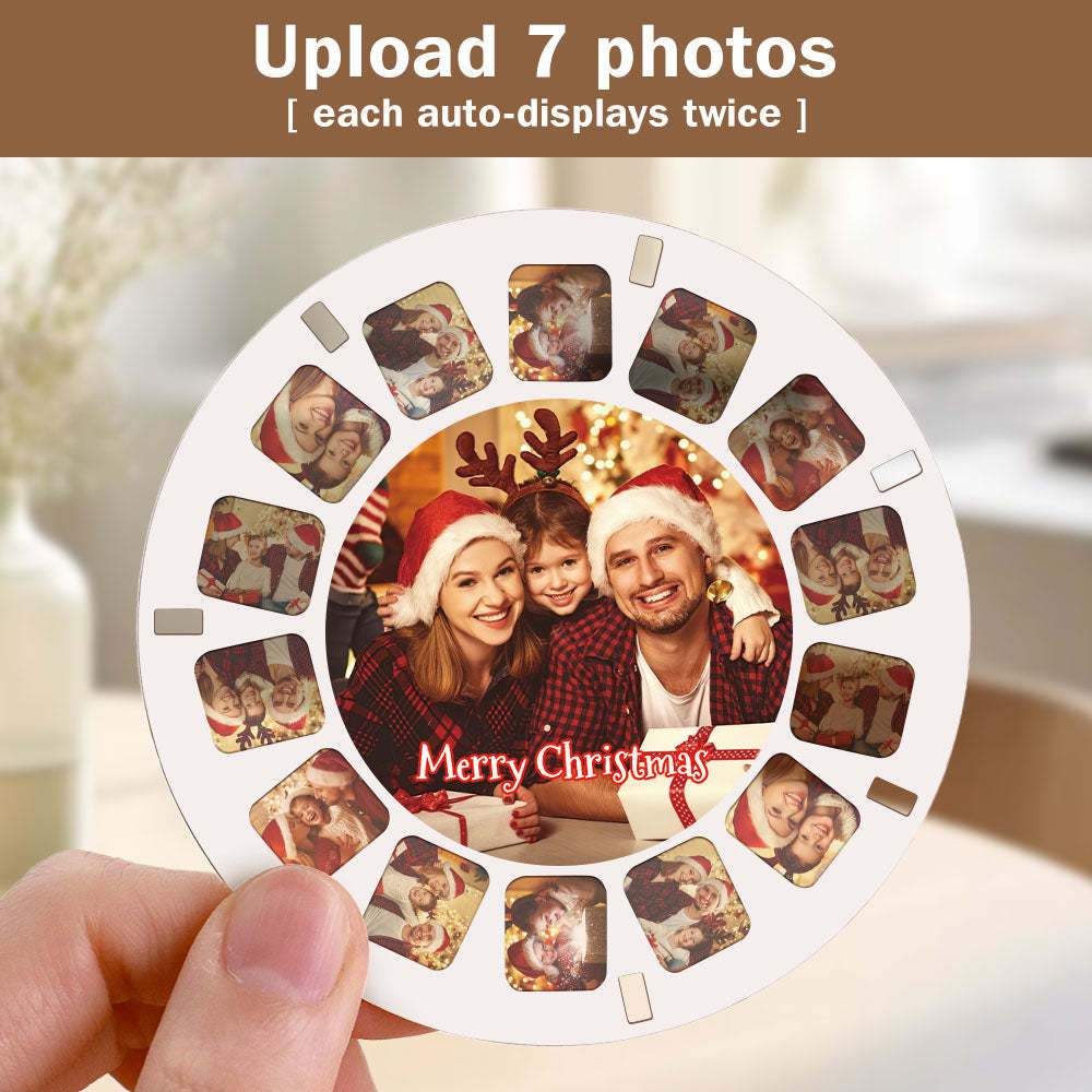 Custom 3D Viewfinder and Reel Personalized Christmas Gift with your own photos Text and Photo Viewer Multiple Films Available Red Viewfinder - Bestchristmasgifts