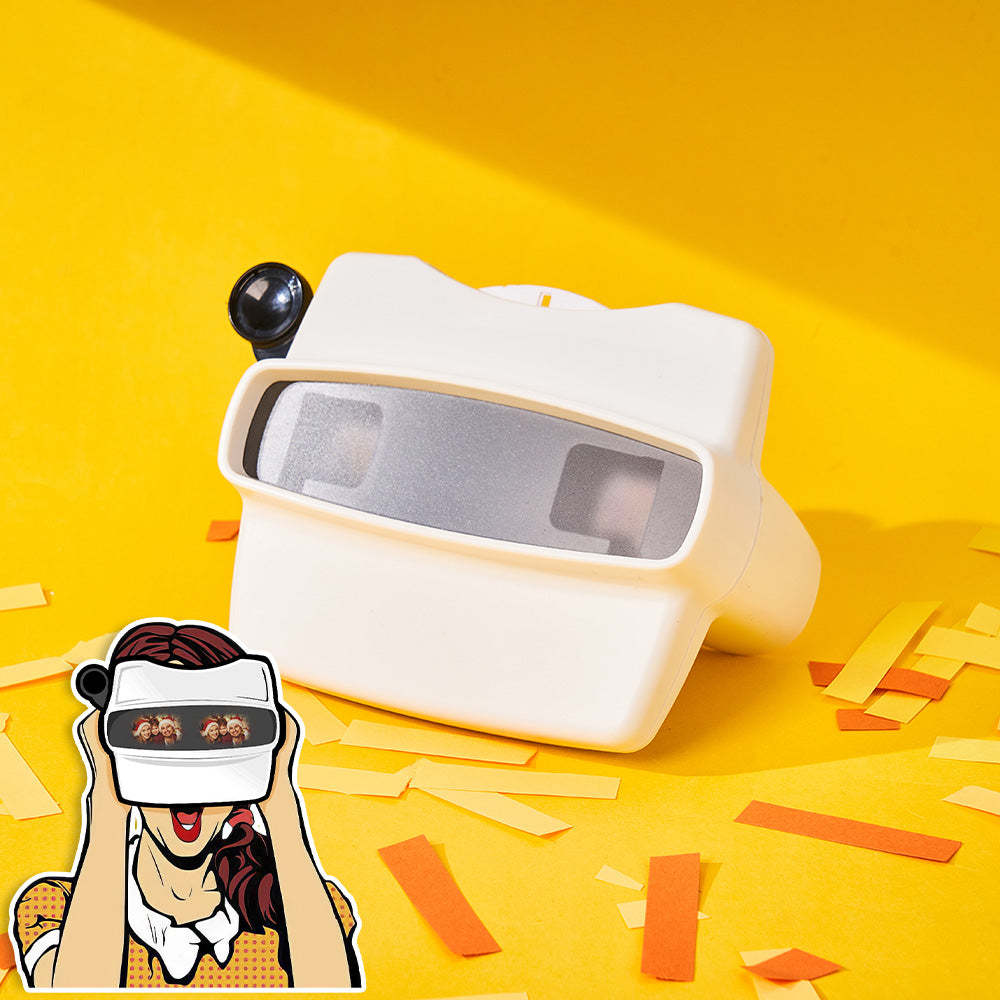 Custom 3D Viewfinder and Reel Personalized Christmas Gift with your own photos Text and Photo Viewer Multiple Films Available Red Viewfinder - Bestchristmasgifts