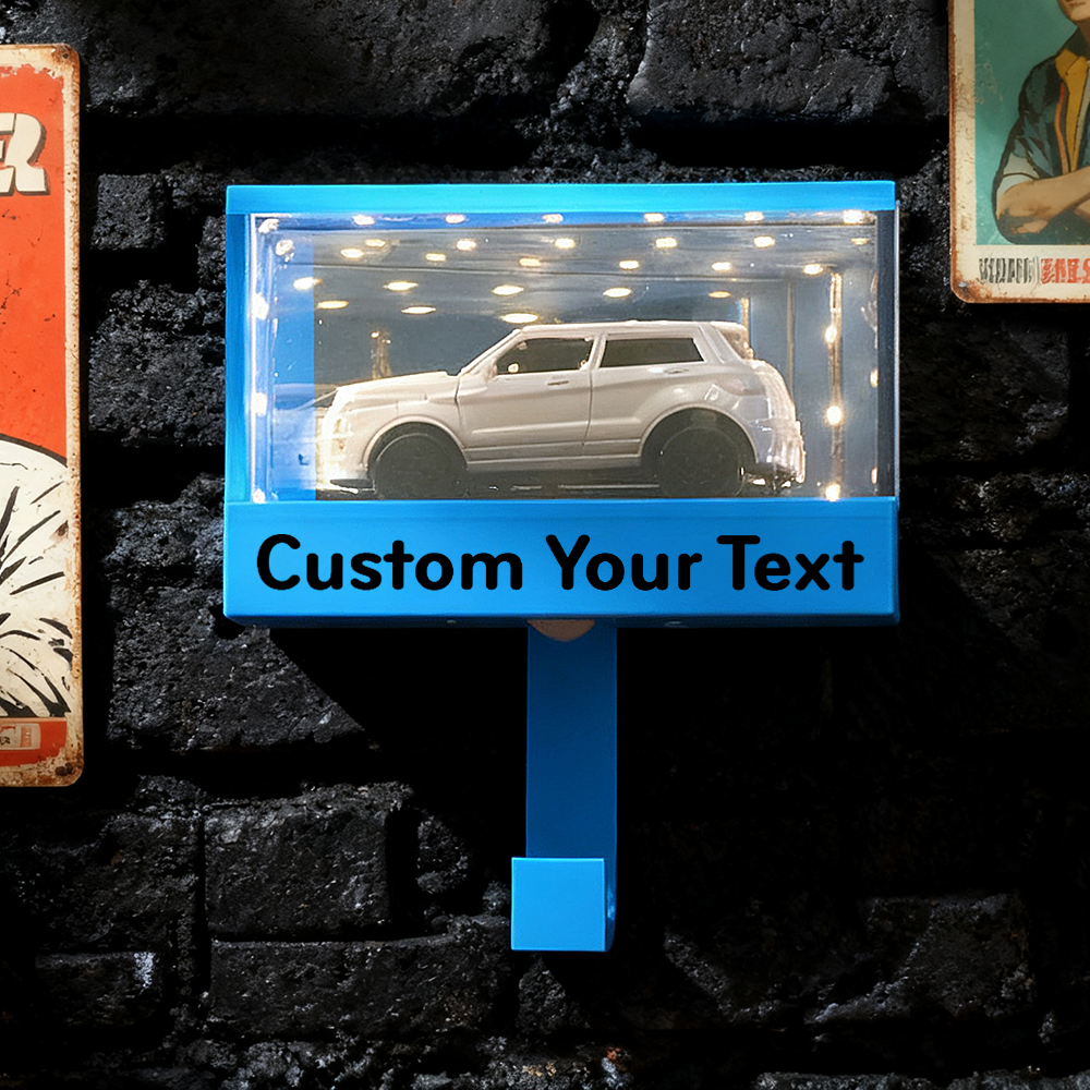 Mini Garage Key Holder for 1:64 Scale Cars Wall Mount Display Gift for Car Lovers