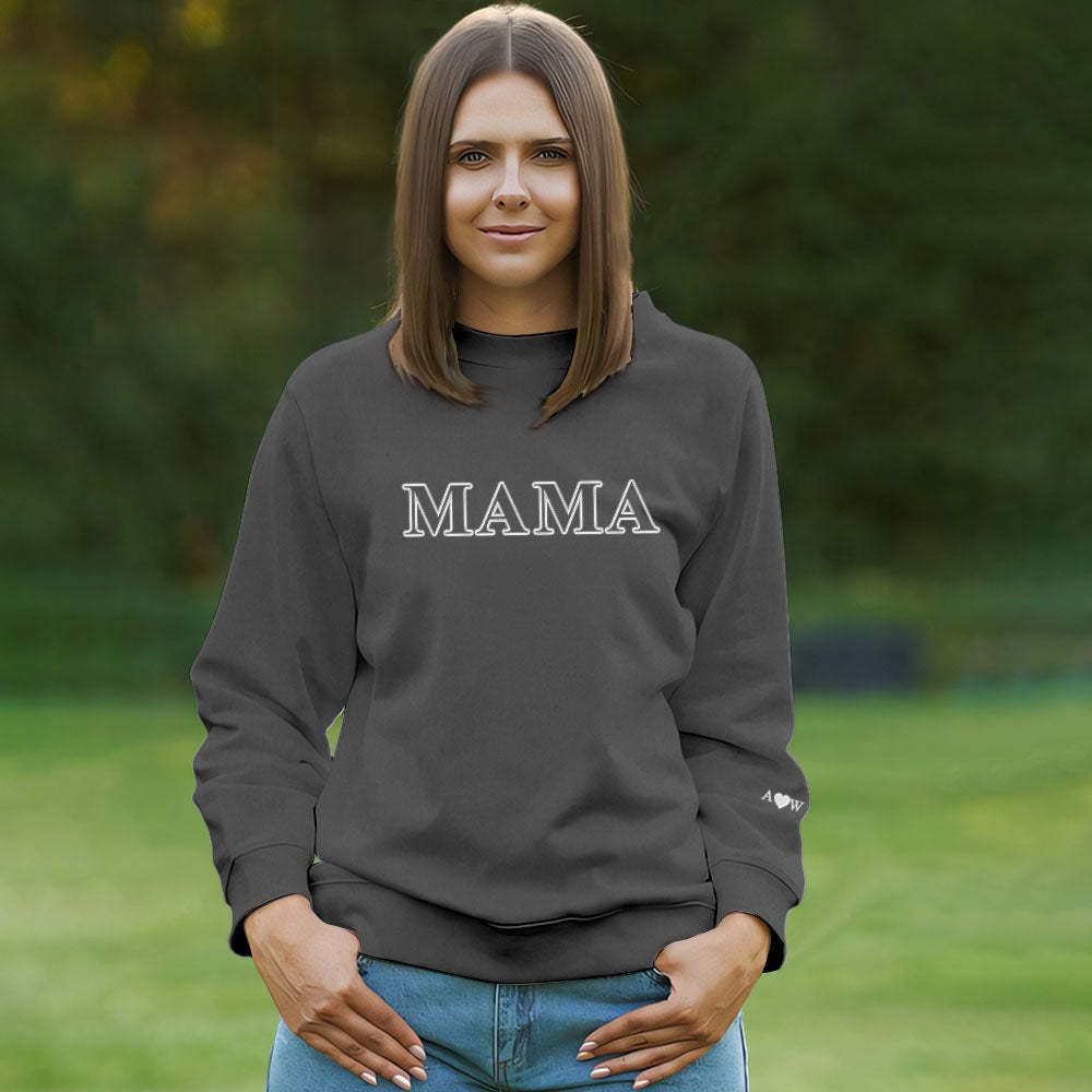 Custom Engraved Round Neck Sweater Creative Embroidery Fashion Gifts	 - MyFaceBoxerUK
