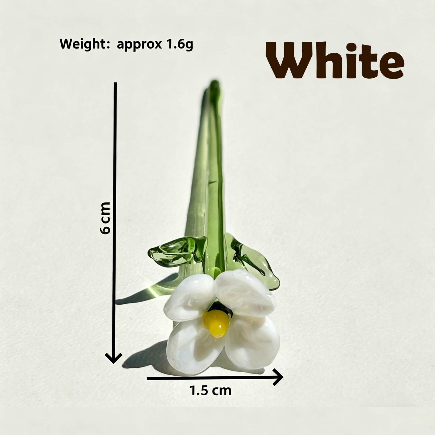 Glass Flower Bouquet - Mini Flower Figurine, Glass Artwork Table Centerpiece, Birth Flower Sculpture, Home Decor Gift for Mom & Friends