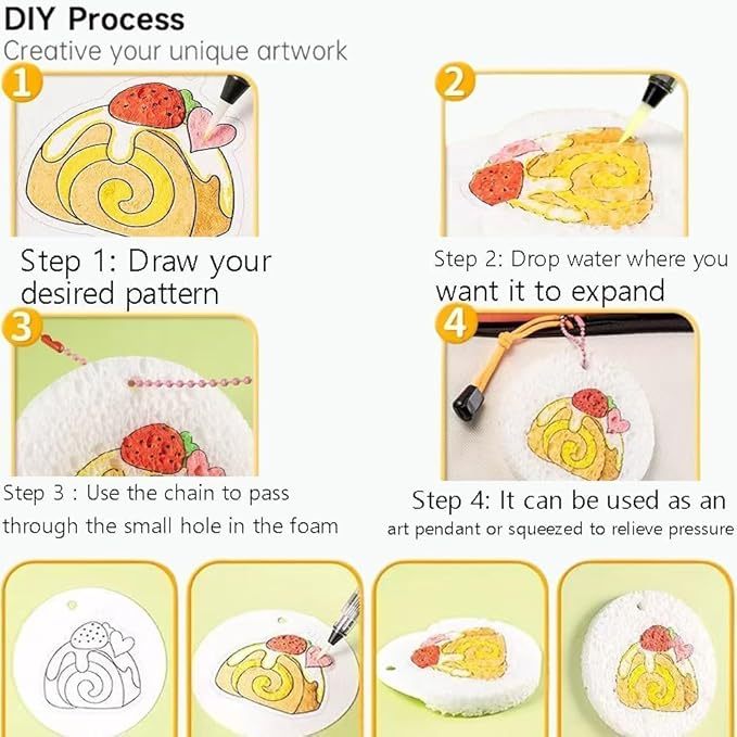 Easy DIY Magic 3D Foam Texture Painting Kit Magic Puffy Paint Gift for Kids