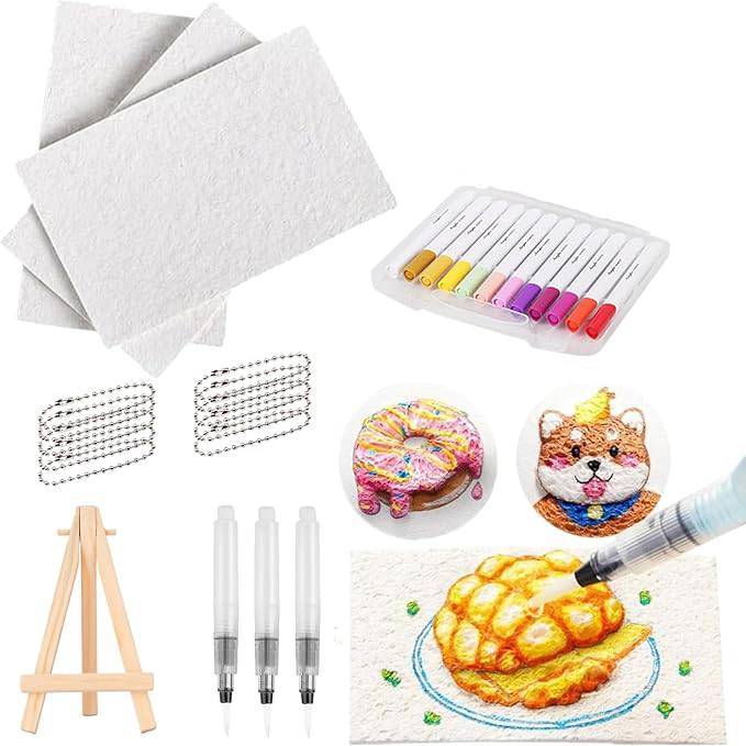 Easy DIY Magic 3D Foam Texture Painting Kit Magic Puffy Paint Gift for Kids