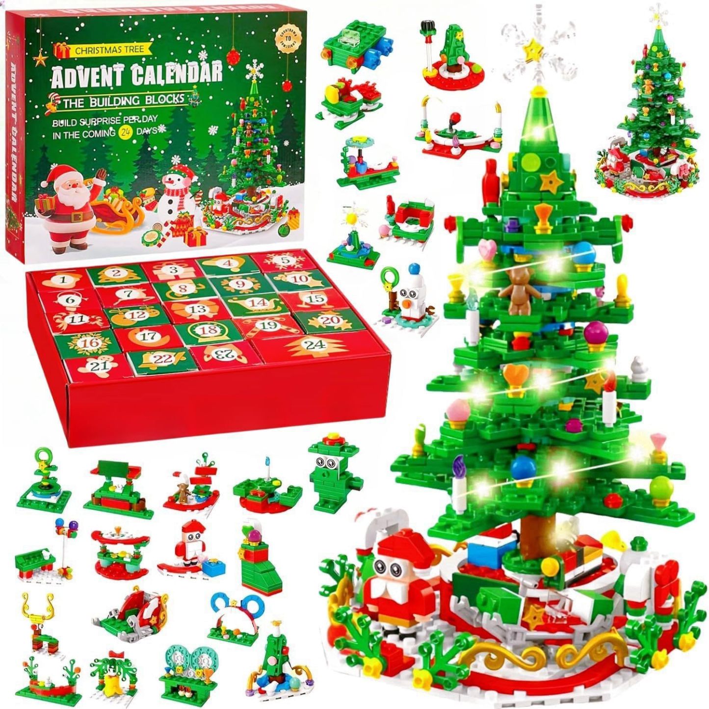 Flower Bouquet Advent Calendar Building Blocks – Christmas Countdown Blind Box