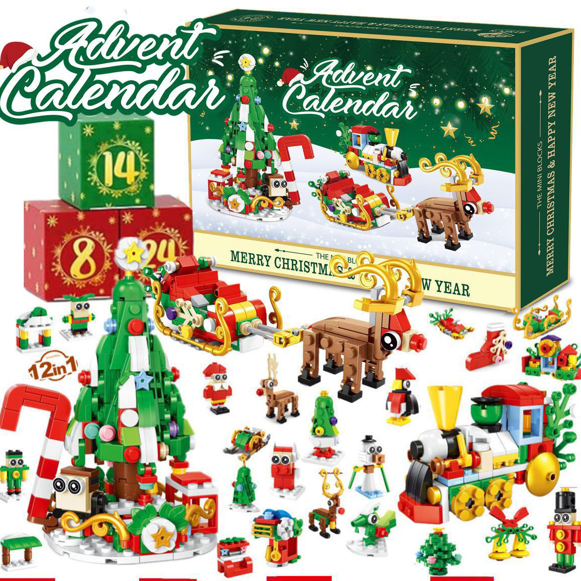 Flower Bouquet Advent Calendar Building Blocks – Christmas Countdown Blind Box
